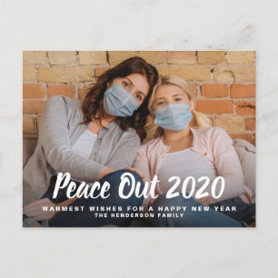 Happy New Year Peace Out 2020写真 シーズンポストカード