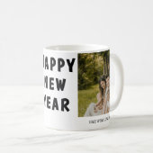 Happy New Year  Personalized Family Name Photo  コーヒーマグカップ (正面右)