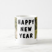 Happy New Year  Personalized Family Name Photo  コーヒーマグカップ (中央)