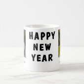 Happy New Year  Personalized Family Name Photo   コーヒーマグカップ (中央)