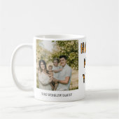 Happy New Year  Personalized Family Name Photo  コーヒーマグカップ (左)