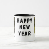 Happy New Year  Personalized Family Name Photo   マグカップ (中央)