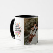 Happy New Year  Personalized Family Name Photo Mug マグカップ (正面左)