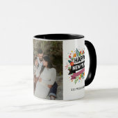 Happy New Year  Personalized Family Name Photo Mug マグカップ (正面右)