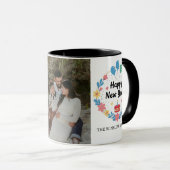 Happy New Year  Personalized Family Name Photo Mug マグカップ (正面右)