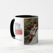 Happy New Year  Personalized Family Name Photo Mug マグカップ (正面左)