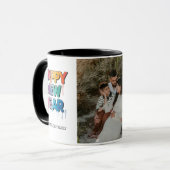Happy New Year  Personalized Family Name Photo Mug マグカップ (正面左)