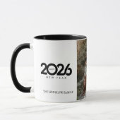 Happy New Year  Personalized Family Name Photo Mug マグカップ (左)