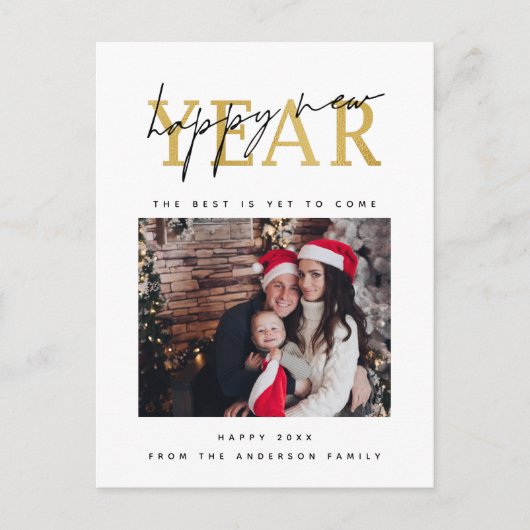 Happy New Year Photo ポストカード (正面)