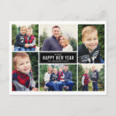 Happy New Year Photo Collage シーズンポストカード (正面)