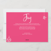 Happy New Year Photo Collage Holiday Card シーズンカード (裏面)