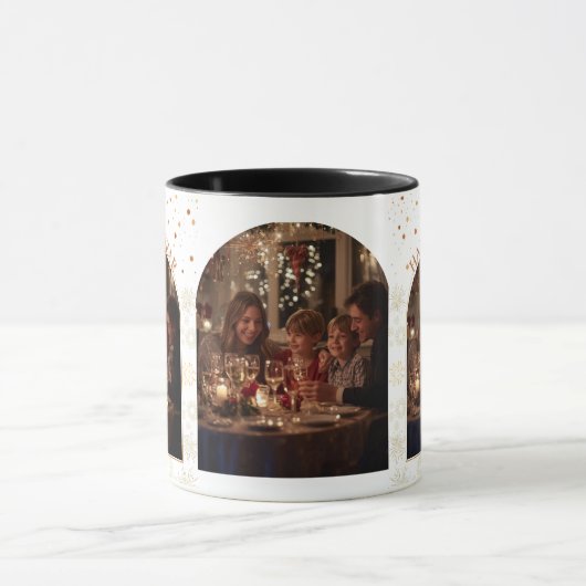 Happy New Year Photo Customizable everyday マグカップ (中央)