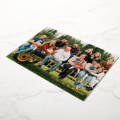 Happy New Year Photo Greeting Card With Real Foil 箔シーズンカード (回転した状態)