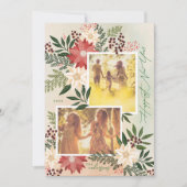 Happy New Year Poinsettiaの写真数々の シーズンカード (正面)