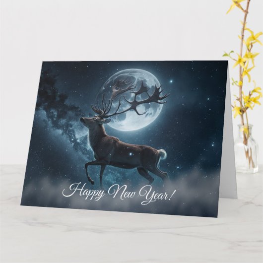 Happy New Year postcard カード (黄色い花)