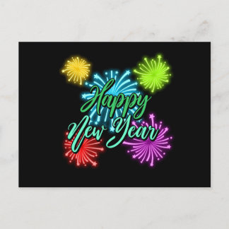 Happy New Year Postkarte ポストカード