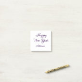 Happy new year purple calligraphy simple minimal  ポストイット (デスク上)
