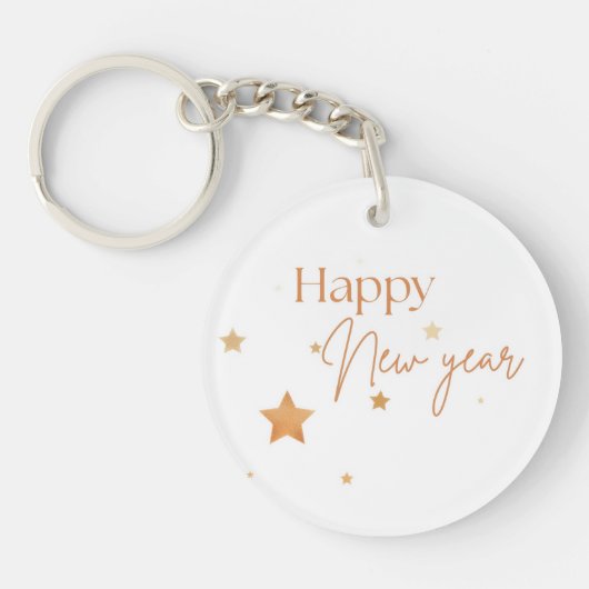 Happy New Year Quote Keychain キーホルダー (正面)