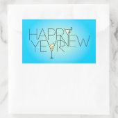Happy New Year Rectangleスタンプ 長方形シール (バッグ)