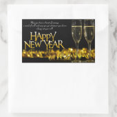 Happy New Year Rectangleスタンプ 長方形シール (バッグ)