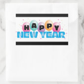 Happy New Year Rectangleスタンプ 長方形シール (バッグ)