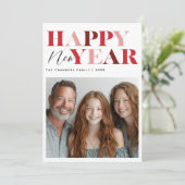 Happy New Year Red Design シーズンカード (スタンド正面)