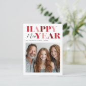 Happy New Year Red Design シーズンポストカード (スタンド正面)