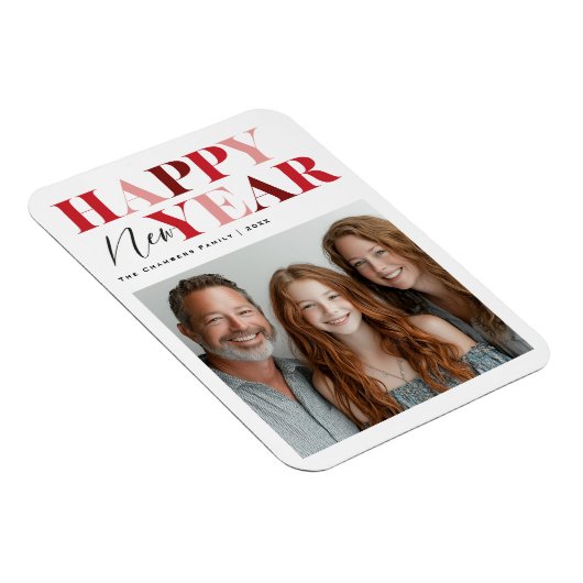Happy New Year Red Design マグネット (右側)