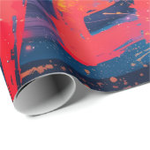 Happy New Year Red sparkle script ラッピングペーパー (ロールコーナー)