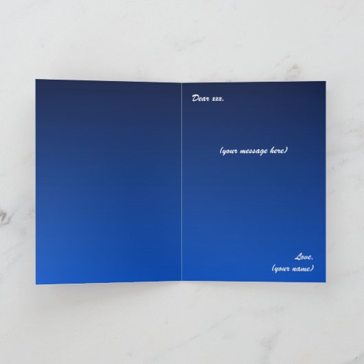 Happy New Year’s Eve Midnight Fireworks City Light カード (内部)