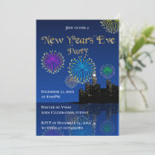 Happy New Year’s Eve Midnight Fireworks City Light 招待状 (スタンド正面)