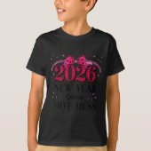 Happy New Year Same Hot Mess 2026 New Year Coquett Tシャツ (正面)