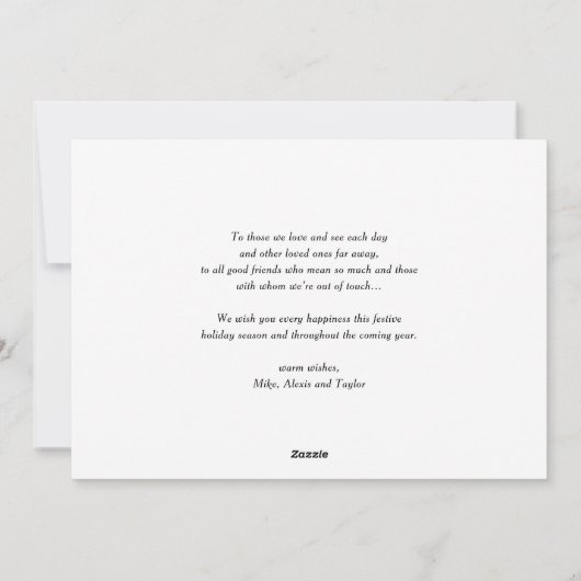 Happy New Year Scriptフォトアはっきりしたーレイ シーズンカード (裏面)