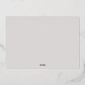 Happy New Year Scriptフォト金ゴールド 箔シーズンカード (裏面)