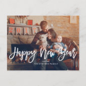 Happy New Year Script Photo シーズンポストカード (正面)
