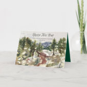 Happy New Year Scripture Psalm 145 Winter Desert カード (正面)