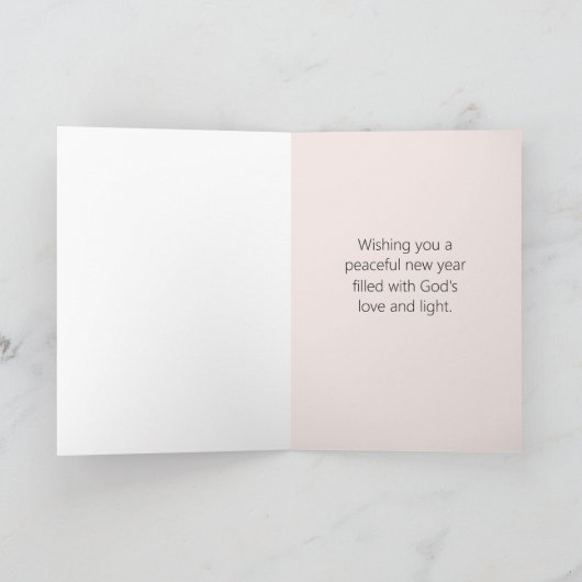 Happy New Year Scripture Psalm 19 Winter Desert  カード (内部)