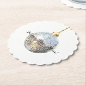 Happy New Year Silver Ball ペーパーコースター (アングル)