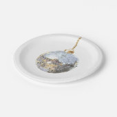 Happy New Year Silver Ball ペーパープレート (アングル)