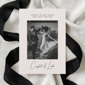 Happy New Year Simple Modern Script One Photo シーズンカード