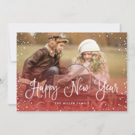 Happy New Year Snow Photo シーズンカード