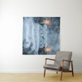 happy new year snowy candle backdrop タペストリー (インサイチュ(横))