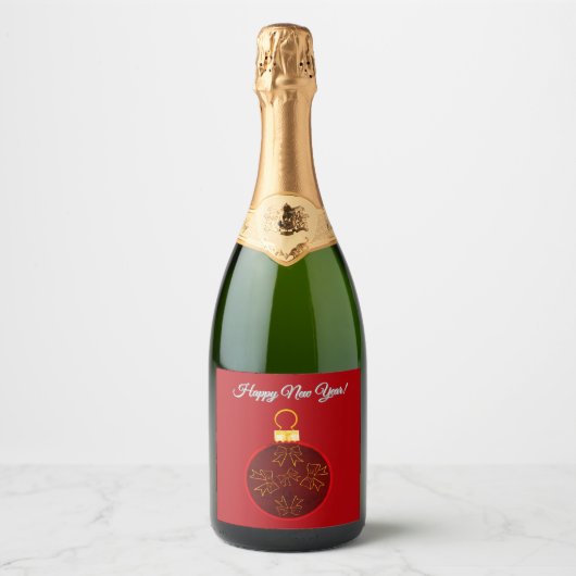 Happy New Year Sparkling Wine Bottle Labels (6) スパークリングワインラベル (正面)