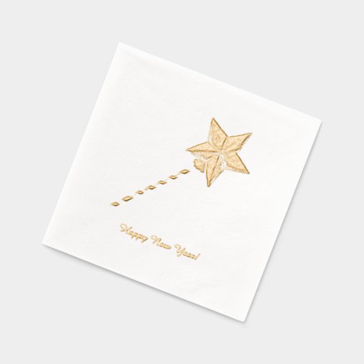 Happy New Year Star Hat 箔ナプキン (左)