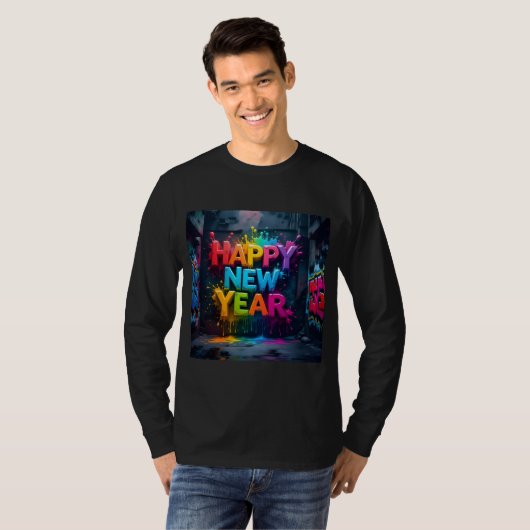 Happy new year tシャツ (正面フル)