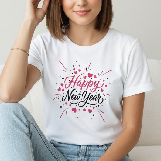 Happy New Year T-Shirt – Elegant Modern Festive Tシャツ