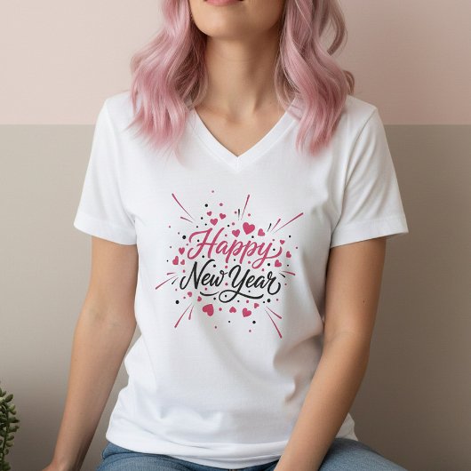 Happy New Year T-Shirt – Elegant Modern Festive Tシャツ