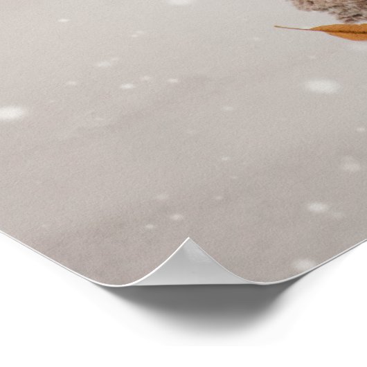 Happy New Year. Teddy Bear. ポスター (角)