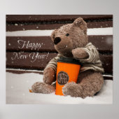 Happy New Year. Teddy Bear. ポスター (正面)