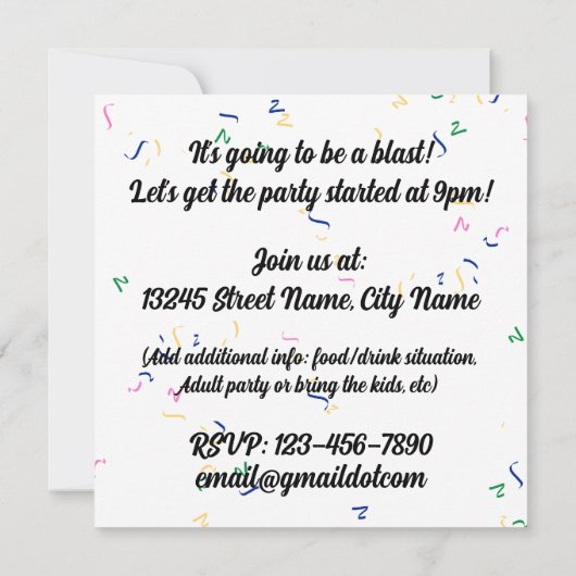 HAPPY NEW YEAR! Text Image 招待状 (裏面)